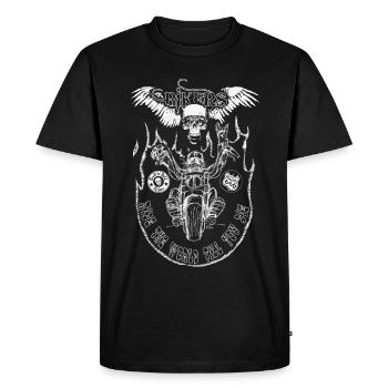 chopper man fond trans - T-shirt Premium bio Homme - noir - Devant - Nico (187cm)
