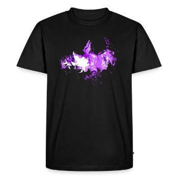 Dragon Fantasy Purple - Men's Premium Organic T-Shirt - black - Front - Nico (187cm)