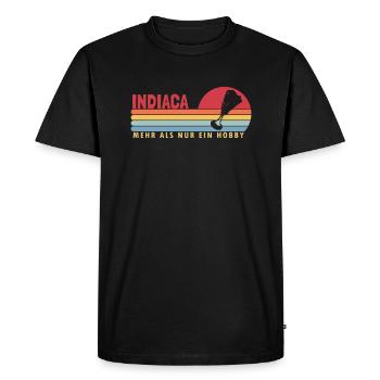Indiaca Plus Qu'Un Simple Passe-Temps Indiaca - T-shirt Premium bio Homme - noir - Devant - Nico (187cm)