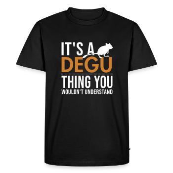 It'S A Degu Thing Rat Bush Rat Common Degu - T-shirt Premium bio Homme - noir - Devant - Nico (187cm)