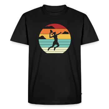Padel Tennis Paddle Tennis Padel Tennis Padel - T-shirt Premium bio Homme - noir - Devant - Nico (187cm)