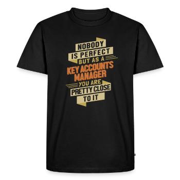 Key Accounts Manager Proche De Perfect Key - T-shirt Premium bio Homme - noir - Devant - Nico (187cm)