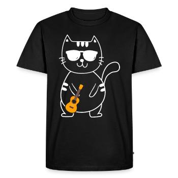 Ukulele - Men's Premium Organic T-Shirt - black - Front - Nico (187cm)
