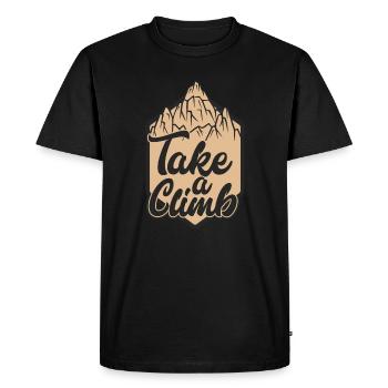 Take a Climb Bouldering Escalade sportive - T-shirt Premium bio Homme - noir - Devant - Nico (187cm)