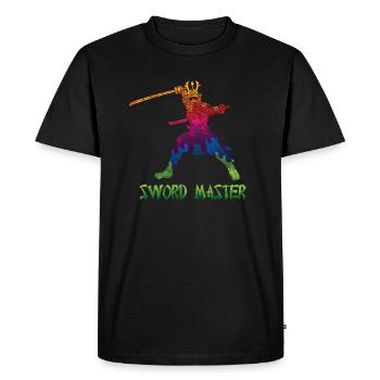 Sword Master Kenjusu Kata Katana Samurai Kendo - Men's Premium Organic T-Shirt - black - Front - Nico (187cm)