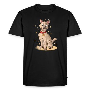 Quadrupède Wauwau Mâle Propriétaire du chien - T-shirt Premium bio Homme - noir - Devant - Nico (187cm)