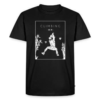 Climbing Chinese Hanzi Escalade de bloc Escalade - T-shirt Premium bio Homme - noir - Devant - Nico (187cm)