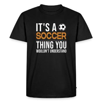It's a Soccer Thing Dieu du football Joueur de - T-shirt Premium bio Homme - noir - Devant - Nico (187cm)