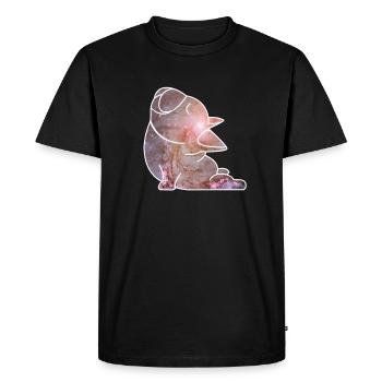 Quadrupède Wauwau Mâle Propriétaire de chien Yoga - T-shirt Premium bio Homme - noir - Devant - Nico (187cm)