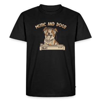 Music and Dogs Wauwau Mâle Quadrupède - T-shirt Premium bio Homme - noir - Devant - Nico (187cm)