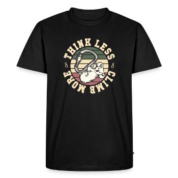 Think Less Climb More Koala Escalade sportive - T-shirt Premium bio Homme - noir - Devant - Nico (187cm)