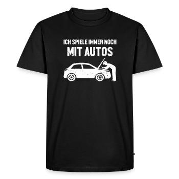 Spiele mit Autos Automechaniker Mechatroniker Kfz - Männer Premium Bio T-Shirt - Schwarz - Vorne - Nico (187cm)