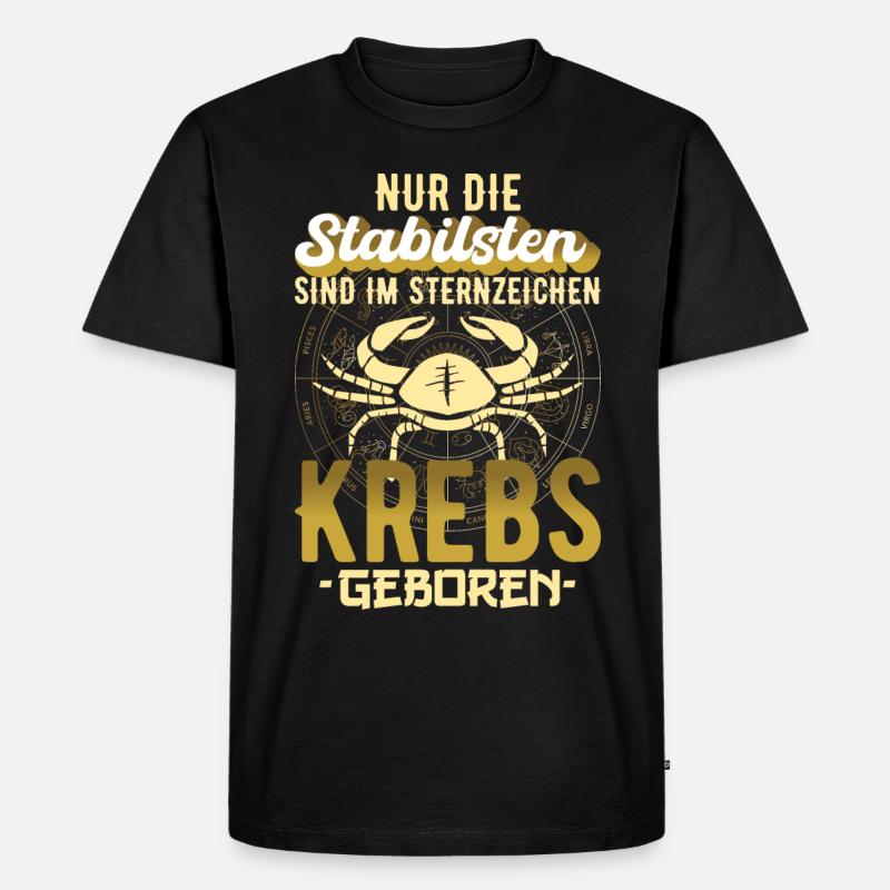 Sternzeichen Krebs Astrologie Geschenk - Männer Premium Bio T-Shirt - Schwarz