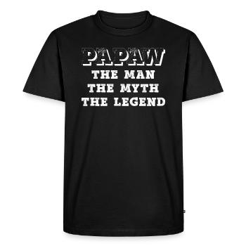 Papa Grand-père disant Papaw L’homme Le mythe La légende - T-shirt Premium bio Homme - noir - Devant - Nico (187cm)