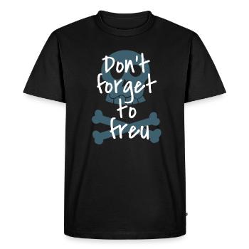 N'oubliez pas de vous réjouir - crâne, crâne - T-shirt Premium bio Homme - noir - Devant - Nico (187cm)