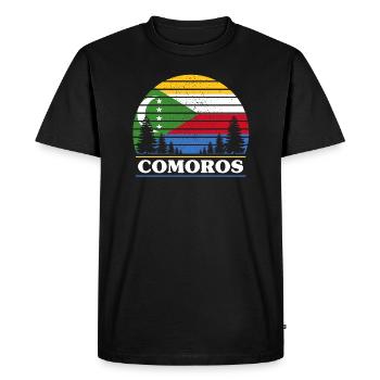 Comores - T-shirt Premium bio Homme - noir - Devant - Nico (187cm)