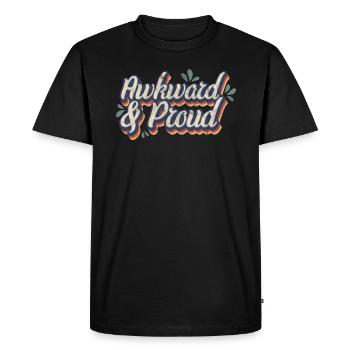 Awkward & Proud - Men's Premium Organic T-Shirt - black - Front - Nico (187cm)