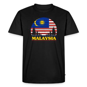 Malaisie - T-shirt Premium bio Homme - noir - Devant - Nico (187cm)