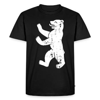 Berlin Bear Berlin Vintage Armoiries - T-shirt Premium bio Homme - noir - Devant - Nico (187cm)