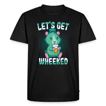 Saint-Patrick Cochon d’Inde Motif - T-shirt Premium bio Homme - noir - Devant - Nico (187cm)