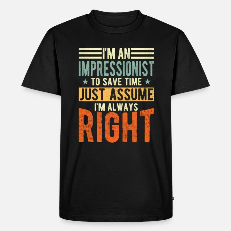 Impressionist - Männer Premium Bio T-Shirt - Schwarz