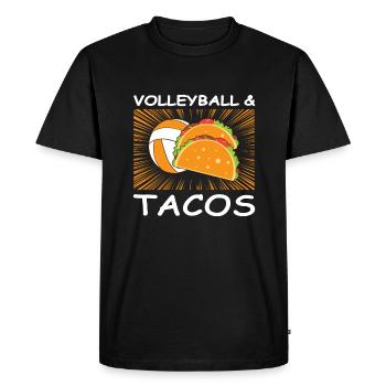 Volleyball & Tacos Lover Teenage Girls Player - T-shirt Premium bio Homme - noir - Devant - Nico (187cm)