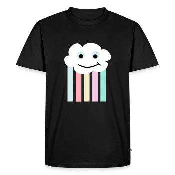 Cloud Retro Style - T-shirt Premium bio Homme - noir - Devant - Nico (187cm)