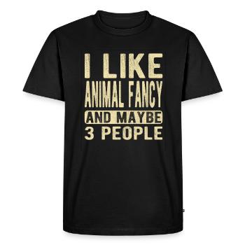 Dicton de fantaisie animale - T-shirt Premium bio Homme - noir - Devant - Nico (187cm)