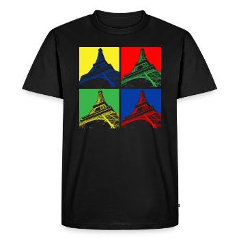 tour Eiffel - T-shirt Premium bio Homme - noir - Devant - Nico (187cm)