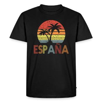 Espagne - T-shirt Premium bio Homme - noir - Devant - Nico (187cm)