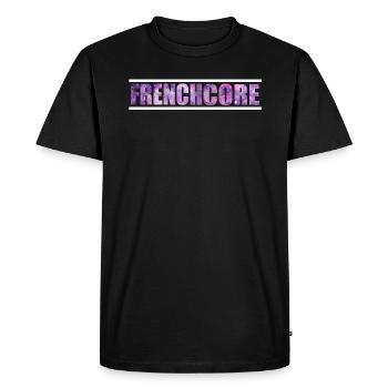 Frenchcore (purple/Lila) - Männer Premium Bio T-Shirt - Schwarz - Vorne - Nico (187cm)