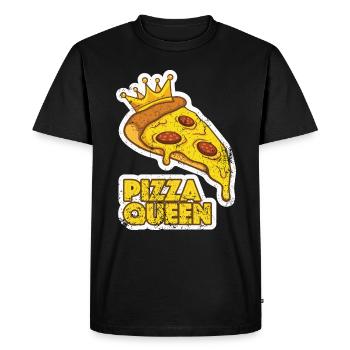Queen Pizza Graphic - T-shirt Premium bio Homme - noir - Devant - Nico (187cm)