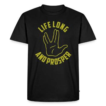 Graphique Life Long And Prosper - T-shirt Premium bio Homme - noir - Devant - Nico (187cm)