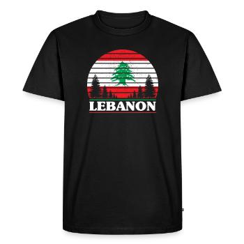 Lebanon - Men's Premium Organic T-Shirt - black - Front - Nico (187cm)