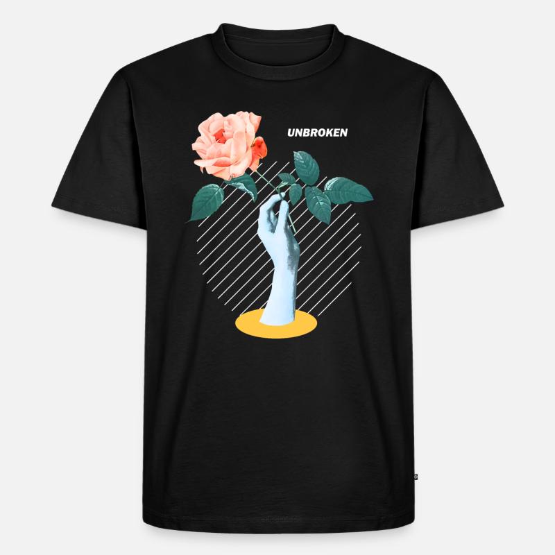 Graphique de fleur ininterrompue - T-shirt Premium bio Homme - noir