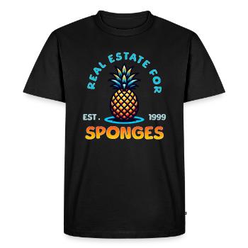 Immobilier pour éponges / Maison Sweet Pineapple - T-shirt Premium bio Homme - noir - Devant - Nico (187cm)