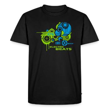 ELECTRO BEATS - Men's Premium Organic T-Shirt - black - Front - Nico (187cm)