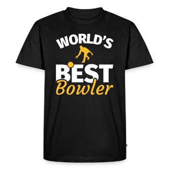 Bowling bowler bowler gift - Men's Premium Organic T-Shirt - black - Front - Nico (187cm)