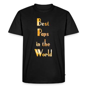 Meilleurs tournées dans le monde / Meilleur papa au monde - T-shirt Premium bio Homme - noir - Devant - Nico (187cm)