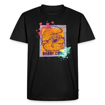 The Smurfs Funny Gift Papa Smurf Daddy Cool - Men's Premium Organic T-Shirt - black - Front - Nico (187cm)