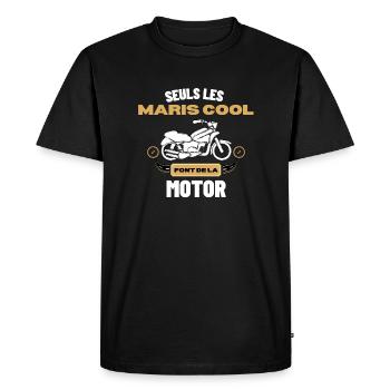 Cadeaux pour les motards Quad, Stunt, Moto, Vélo - T-shirt Premium bio Homme - noir - Devant - Nico (187cm)