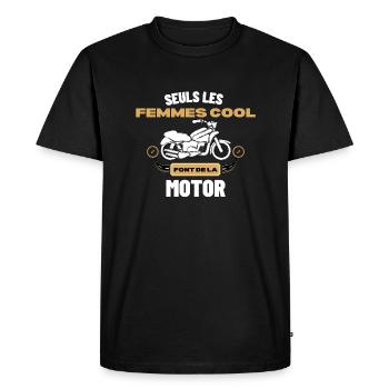 Cadeaux pour les motards Quad, Stunt, Moto, Vélo - T-shirt Premium bio Homme - noir - Devant - Nico (187cm)
