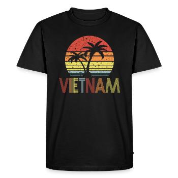 Vietnam - T-shirt Premium bio Homme - noir - Devant - Nico (187cm)