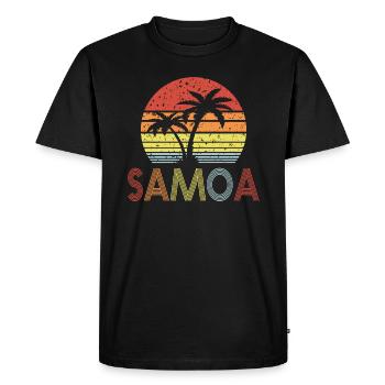 Samoa - Men's Premium Organic T-Shirt - black - Front - Nico (187cm)