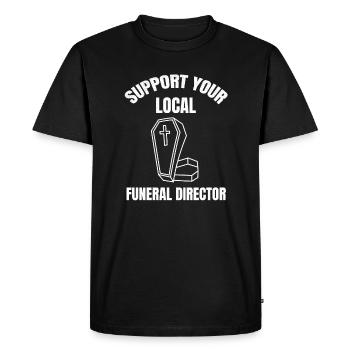 Cadeau Undertaker | pompes funèbres - T-shirt Premium bio Homme - noir - Devant - Nico (187cm)