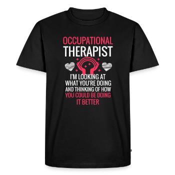 Occupational therapist gift | Occupational therapy therapist - Men's Premium Organic T-Shirt - black - Front - Nico (187cm)
