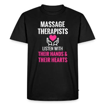 Masseuse Gift Idea Massage Therapist Massage - Men's Premium Organic T-Shirt - black - Front - Nico (187cm)