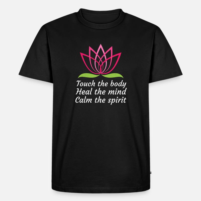 Masseurin Geschenkidee Massagetherapeutin Massage - Männer Premium Bio T-Shirt - Schwarz