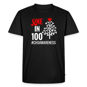 CHD Awareness Shirt | CHD Congenital heart defect - Men's Premium Organic T-Shirt - black - Front - Nico (187cm)