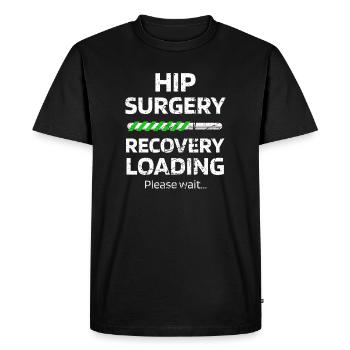 Hip Surgery Recovery Gift Artificial Hip - Men's Premium Organic T-Shirt - black - Front - Nico (187cm)